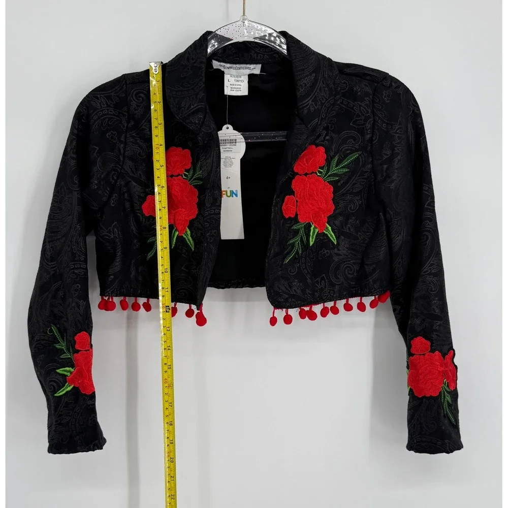 HalloweenCostumes.com Kids‎ Mariachi Day of the Dead Costume Black Red Sz L NEW
